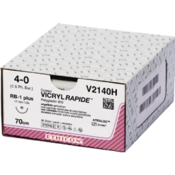 Nahtmaterial Ethicon Vicryl Rapide Ungefärbt, Geflochten, X1 , USP 2/0, Fadenlänge 45cm