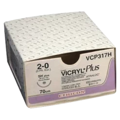 Nahtmaterial Ethicon Vicryl Plus Violett Geflochten, CT 2, USP 0, Fadenlänge 70cm
