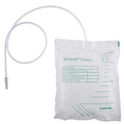 Urimed® B’Bag Sekret-/Urinbeutel 2Ltr., Überleitungsschlauch 90cm Und Stufenkegel, Unsteril