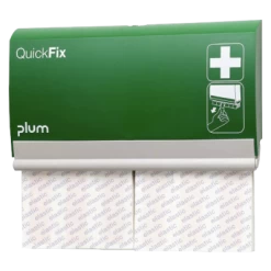 Plum QuickFix Pflasterspender Elastic Long, Komplett Bestückt Mit Zwei Nachfüllpacks Mit Je 30 Textilen Elastischen Fingerverbänden