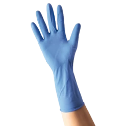 Einmal-Chemikalienschutzhandschuh Nitril Premium, Blau, Puderfrei, Gr. XXL