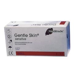 Meditrade-Gentle Skin Latex-Unters.- Handschuhe, Puderfrei, Klein