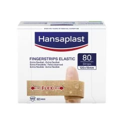 Hansaplast Elastic Fingerstrips, 18x2cm, 80 Stück Box