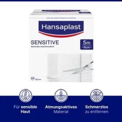 Hansaplast SENSITIVE, 5 M X 8 Cm, PZN: 13576687 5 Hansaplast SENSITIVE, 5 M X 8 Cm, PZN: 13576687 -Wund Care Verkauf Hansaplast SENSITIVE 5 m x 8 cm PZN 13576687 Anwendung