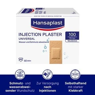Hansaplast Universal Injektionspflaster, 1,9 Cm X4 Cm, PZN: 01215346 4 Hansaplast Universal Injektionspflaster, 1,9 Cm X4 Cm, PZN: 01215346 – Bild 2