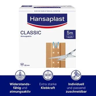 Hansaplast Classic 4cmx5m, PZN: 07577553 4 Hansaplast Classic 4cmx5m, PZN: 07577553 – Bild 2