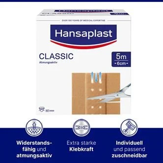 Hansaplast Classic 6cmx5m, PZN: 07577576 4 Hansaplast Classic 6cmx5m, PZN: 07577576 – Bild 2