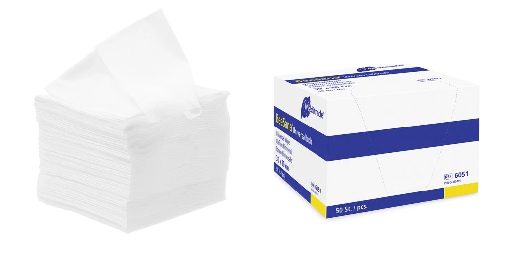 Meditrade – Universaltuch, 30 X 30 Cm, Weiß, Mit Baumwollanteil 3 Meditrade – Universaltuch, 30 X 30 Cm, Weiß, Mit Baumwollanteil