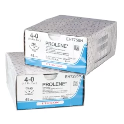 Nahtmaterial Prolene P3, USP 4/0, Fadenlänge: 0,45m, Blau Monofil, Multipass