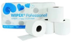 WIPEX PoFessionell Toilettenpapier, 3-lagig, Hochweiß